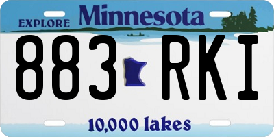 MN license plate 883RKI