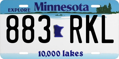 MN license plate 883RKL