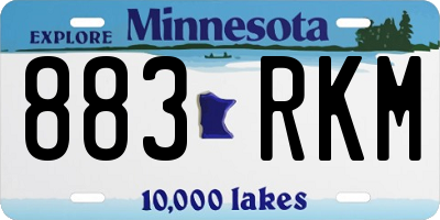 MN license plate 883RKM