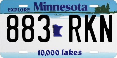 MN license plate 883RKN