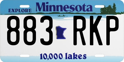 MN license plate 883RKP