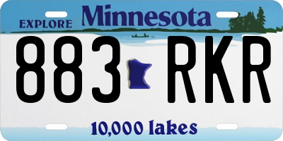 MN license plate 883RKR