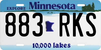 MN license plate 883RKS