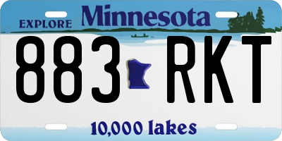 MN license plate 883RKT