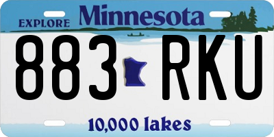 MN license plate 883RKU