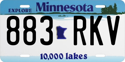 MN license plate 883RKV