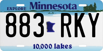 MN license plate 883RKY