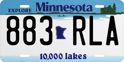 MN license plate 883RLA