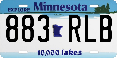 MN license plate 883RLB