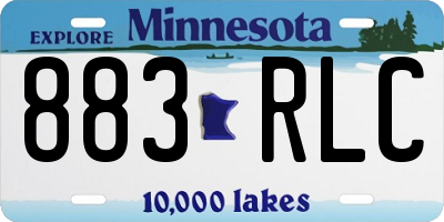MN license plate 883RLC