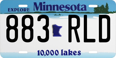 MN license plate 883RLD