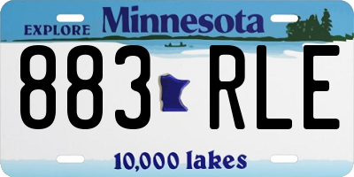 MN license plate 883RLE