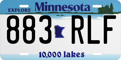MN license plate 883RLF