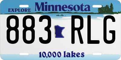 MN license plate 883RLG