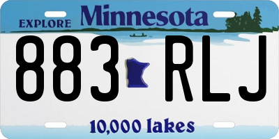 MN license plate 883RLJ