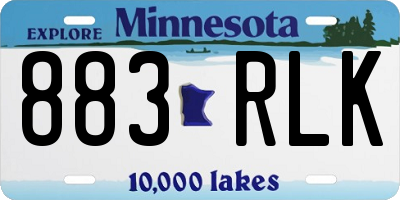 MN license plate 883RLK