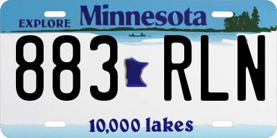 MN license plate 883RLN
