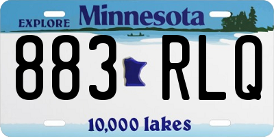 MN license plate 883RLQ