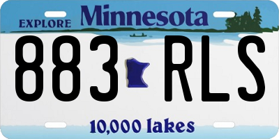 MN license plate 883RLS