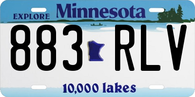MN license plate 883RLV