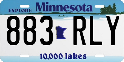 MN license plate 883RLY