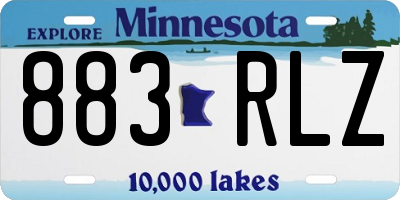 MN license plate 883RLZ