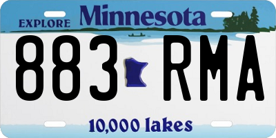 MN license plate 883RMA