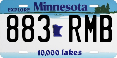 MN license plate 883RMB