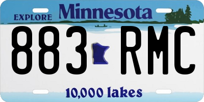 MN license plate 883RMC