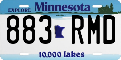 MN license plate 883RMD