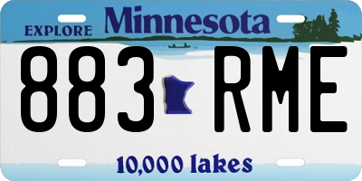 MN license plate 883RME