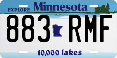 MN license plate 883RMF