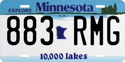 MN license plate 883RMG