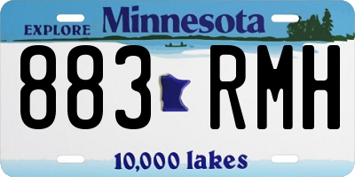 MN license plate 883RMH