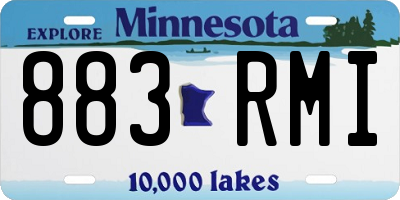 MN license plate 883RMI