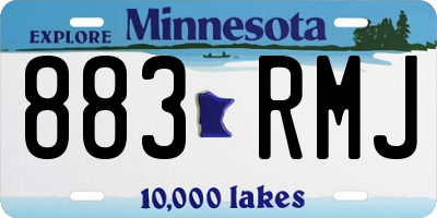 MN license plate 883RMJ