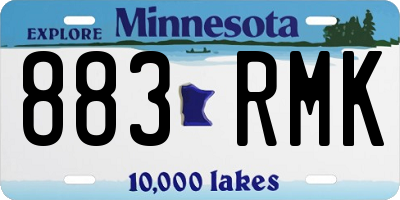 MN license plate 883RMK