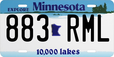 MN license plate 883RML