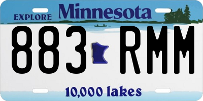 MN license plate 883RMM