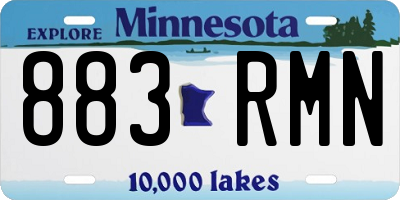 MN license plate 883RMN