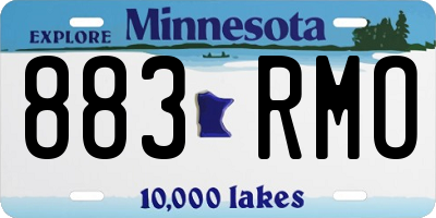 MN license plate 883RMO