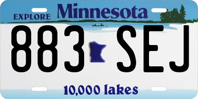 MN license plate 883SEJ