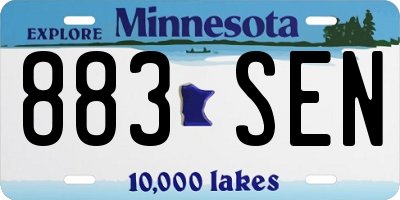 MN license plate 883SEN