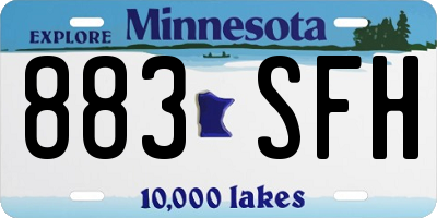MN license plate 883SFH