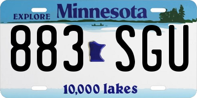 MN license plate 883SGU