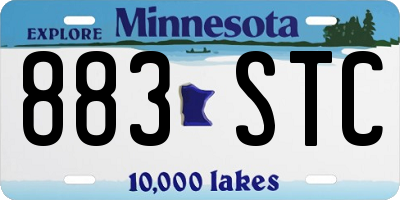 MN license plate 883STC