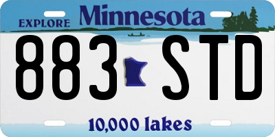 MN license plate 883STD