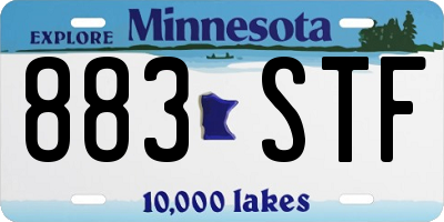 MN license plate 883STF