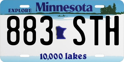 MN license plate 883STH
