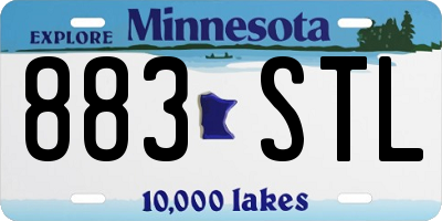 MN license plate 883STL